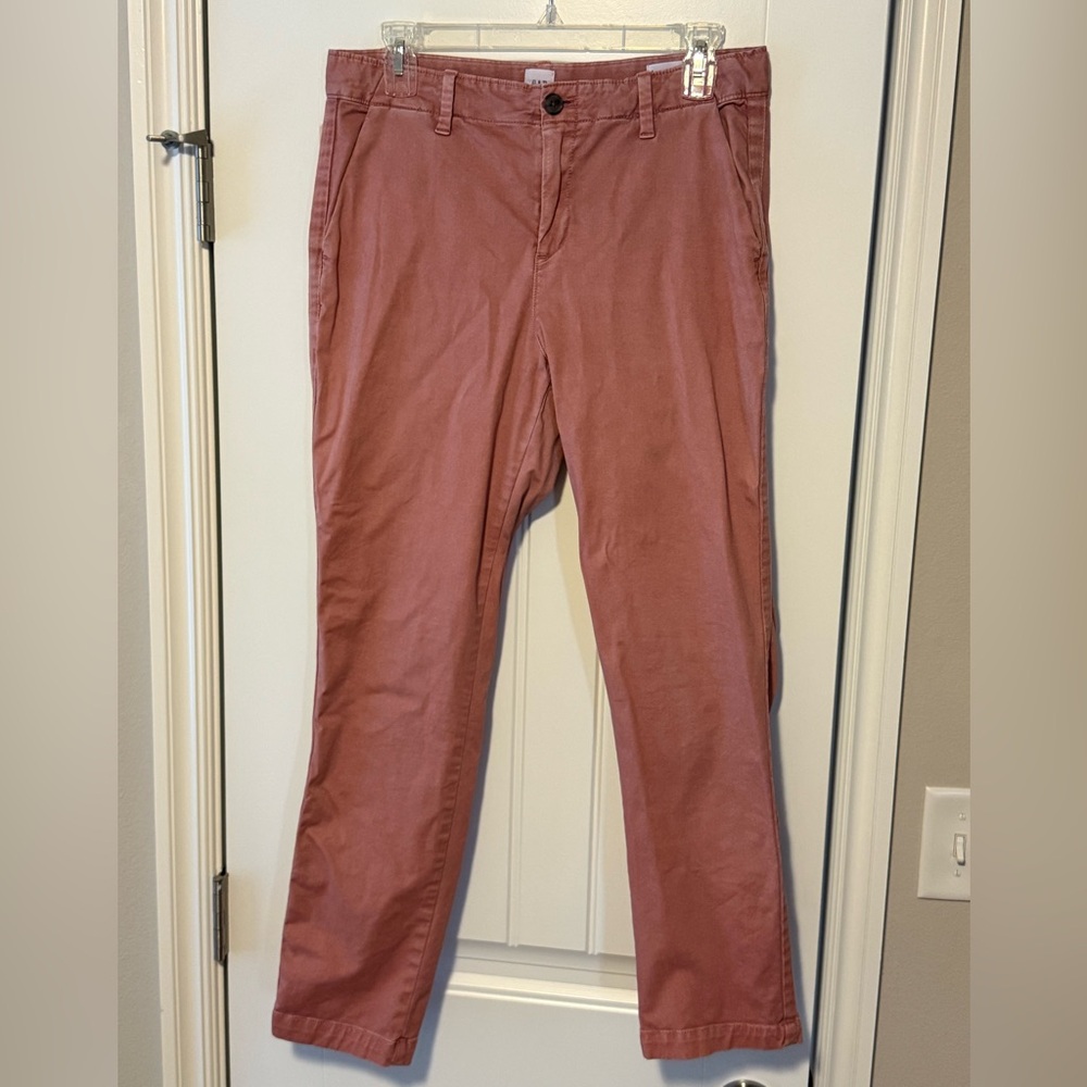 GAP Pink Chino Khakis Straight Leg